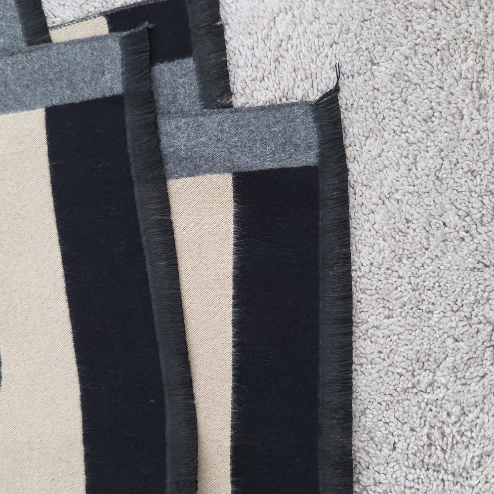 Chanel Authentic Cashmere Colorblock Large Scarf - Picture 3 of 12
